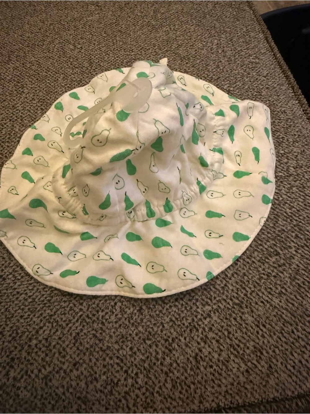 GAP Kids White Sun Hat with Green Pear Print
